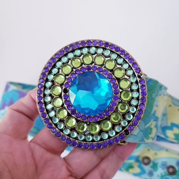 Vintage Blue Purple Colorful Belt - Picture 4 of 11